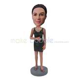 The woman dresses custom bobbleheads