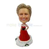 The woman in red hands on waist custom bobbleheads