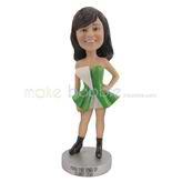 The woman is beautiful custom bobbleheads