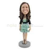 The woman is fashion custom bobbleheads