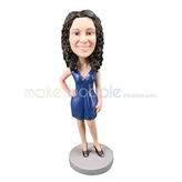 The woman is fashion custom bobbleheads