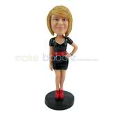 The woman is very fashion custom bobbleheads