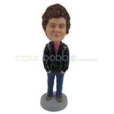 The woman with her hands in her pockets custom bobbleheads