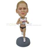 Custom  long-distance woman runner bobbleheads