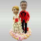 Wedding cake bobbleheads