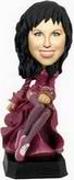 Female bobble head doll with  purple costume