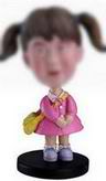 Little Girl  bobblehead with Pink Dress