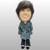 Winter Girl bobble head doll