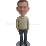 Create yellow Sweater bobblehead