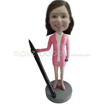 Personalized custom office lady bobbleheads