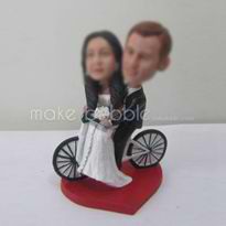 vélo personnalisé professionnel figurines de gâteau de mariage