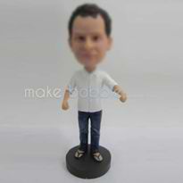 personnalisés professionnel figurines shirt blanc