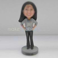 professionnels figurines gris personnalisé manteau de femmes