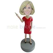 robe rouge fait sur commande des femmes figurines