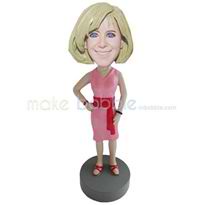 Personalized custom red skirts bobbleheads