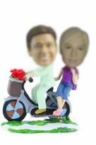 personnalisés couples avec figurines de moto