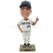 joueur de baseball Duluth personnalisée en maillot blanc bobblehead