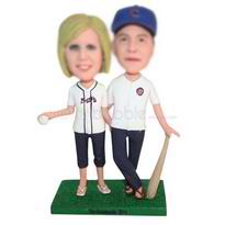 couple baseball en mesure figurines maillot de baseball 