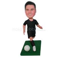 joueur de billes noires personnalisées uniforme jeu de football figurines 