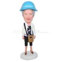 grand-mère portait une casquette bleue personnalisés figurines 