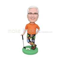 personnalisés sur mesure Golf Player figurines pantalons avec des fleurs