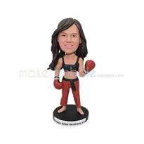 personnalisés figurines de boxe avec boxglove rouge