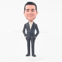 Personnalis groomsman figurines noir complet